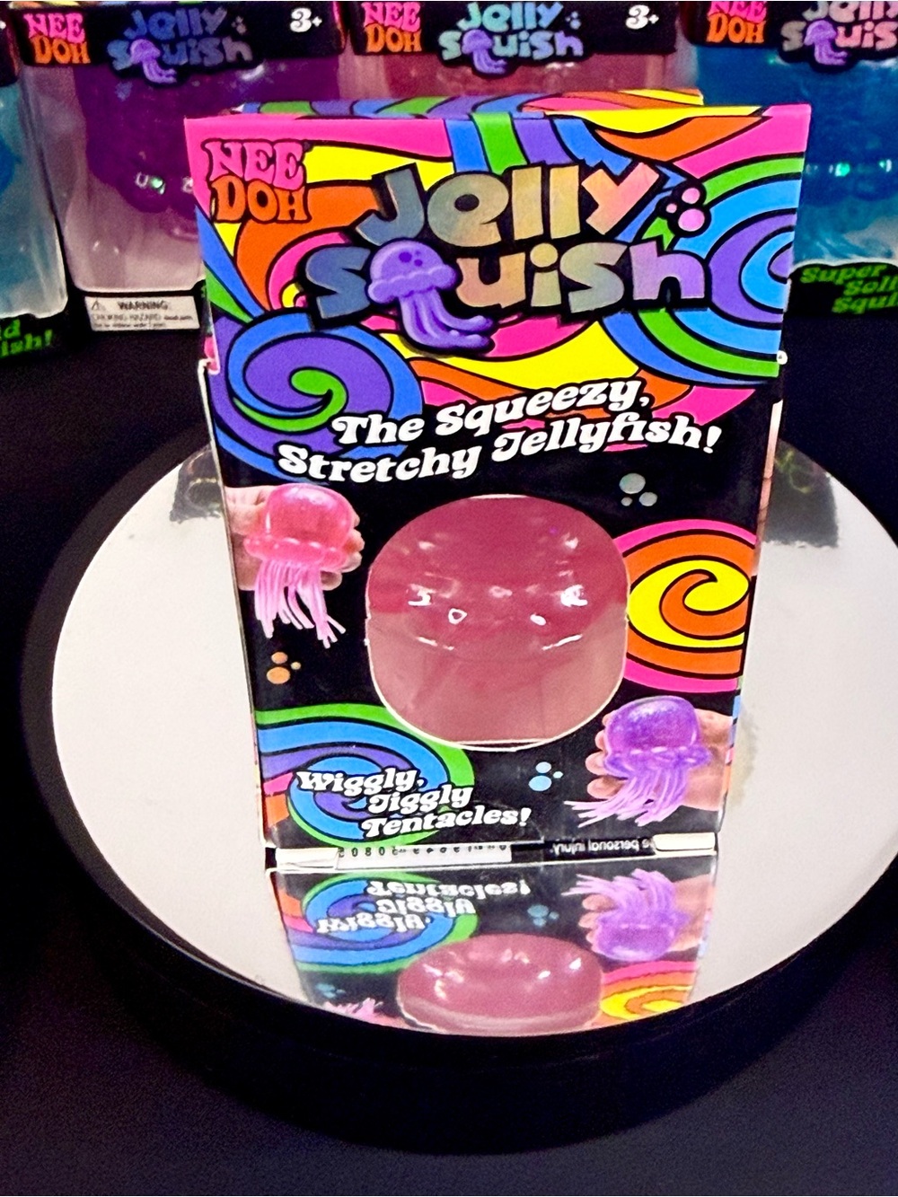 Needoh 3 PK Jellysquish BUNDLE - Glitter PURPLE + BLUE + PINK - Picture 10 of 15